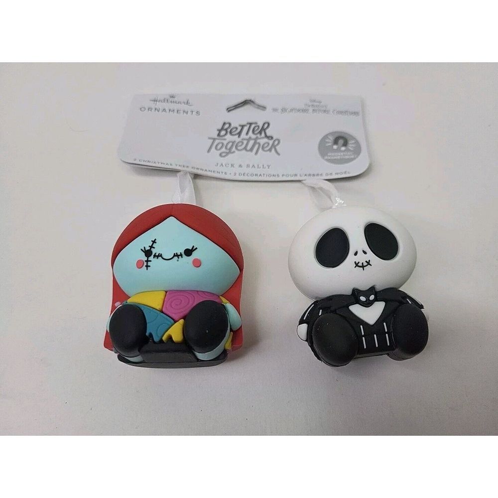 Hallmark Better Together The Nightmare Before Christmas Jack‎ & Sally Ornaments